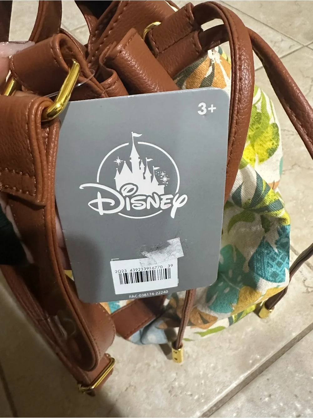 Moana Drawstring Bag with Florals